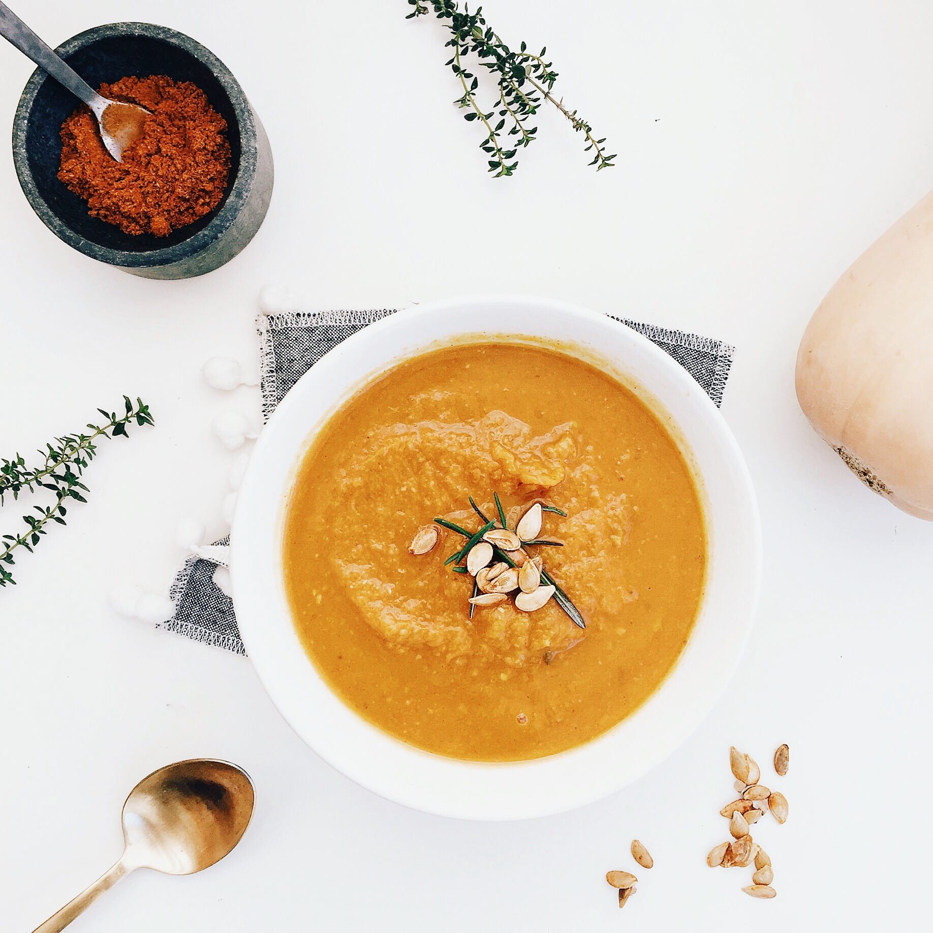 anti inflammatory butternut squash soup roasted with coffee