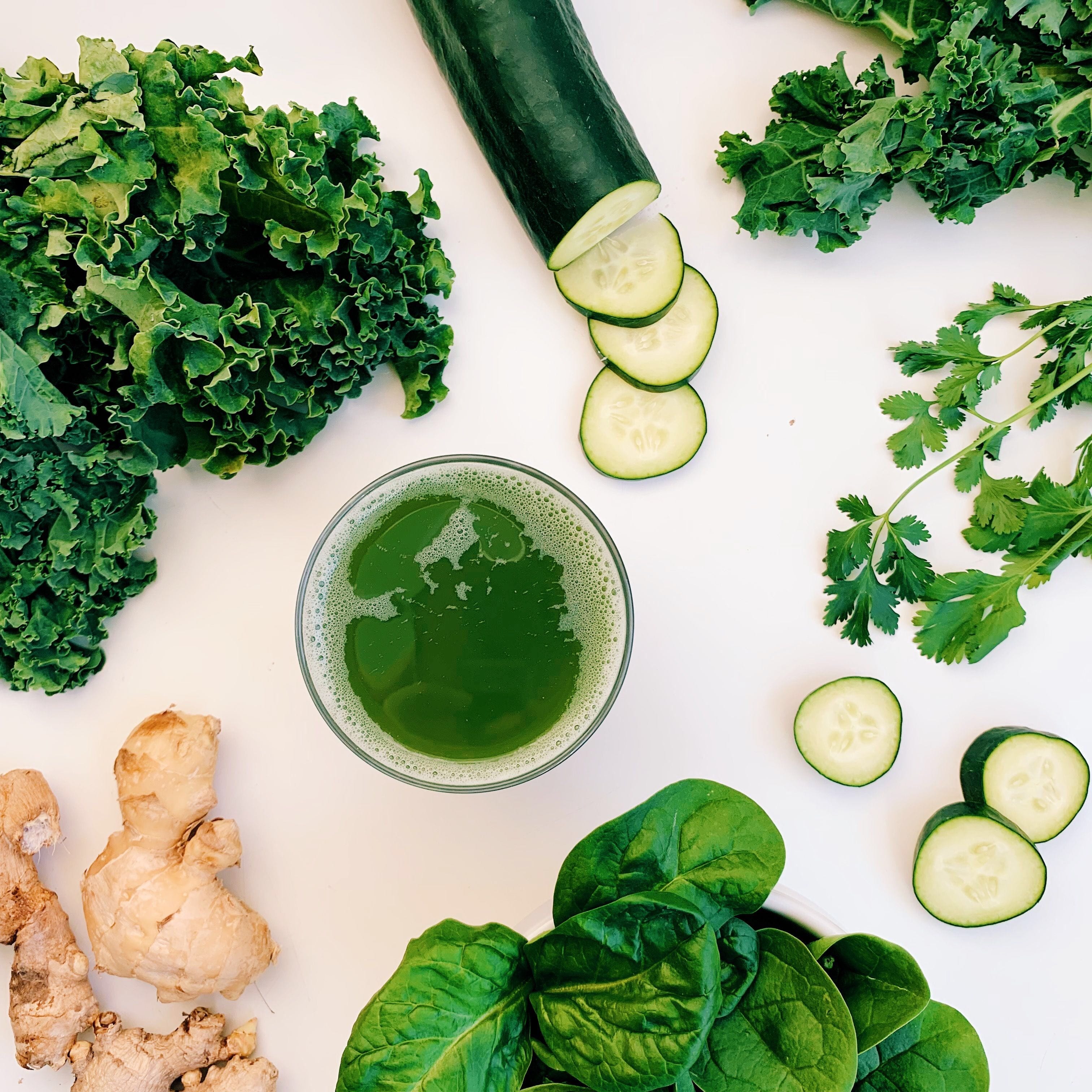 ingredients for healthy green juice that is good for you