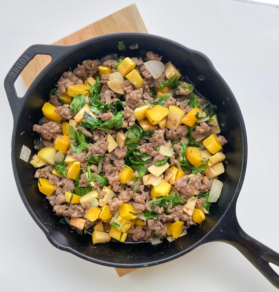 Low Carb Pork and Apple Breakfast Hash