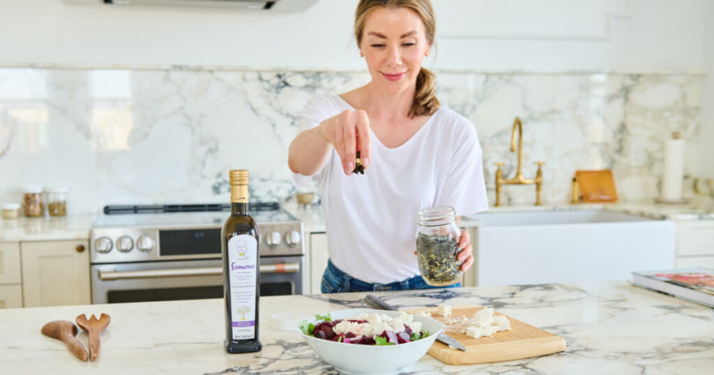 Woman over 40 maintaining weight loss after GLP-1 with structured nutrition