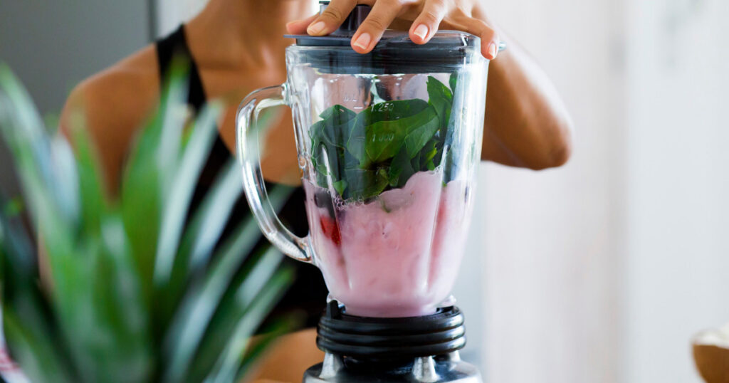 high protein strawberry cheesecake smoothie supporting metabolism and skin health