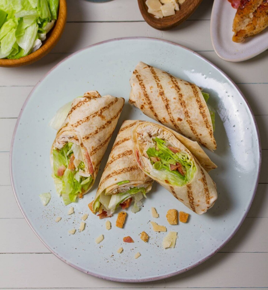 Low Carb Chicken Caesar Wrap